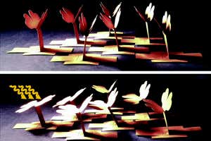 Las plantas robot de origami imitan la transpiración para seguir al sol